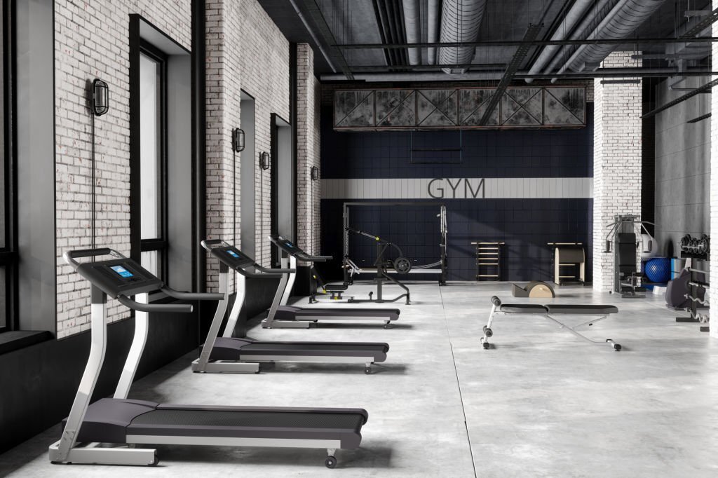 Contemporary best sale gym design